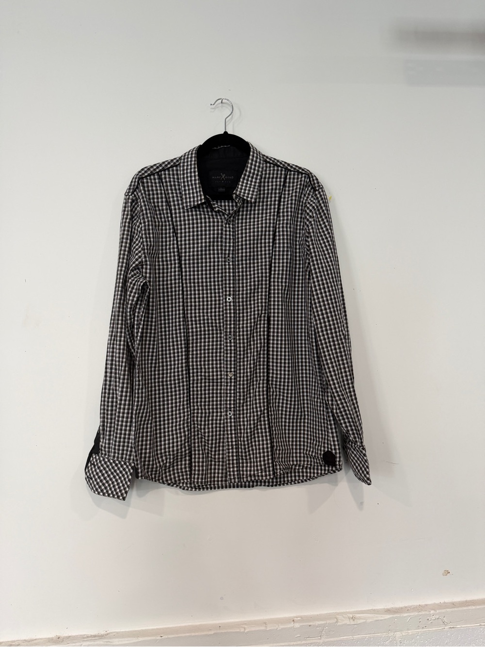 Marc Ecko Black & White Gingham Button-Down Shirt